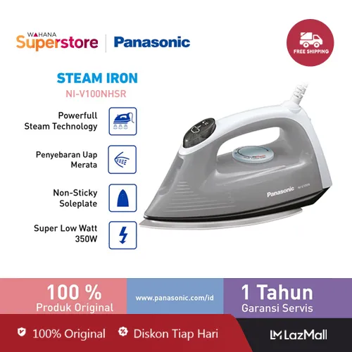 Panasonic Setrika Steam Iron NIV100NHSR NIV100N HSR Grey Lazada