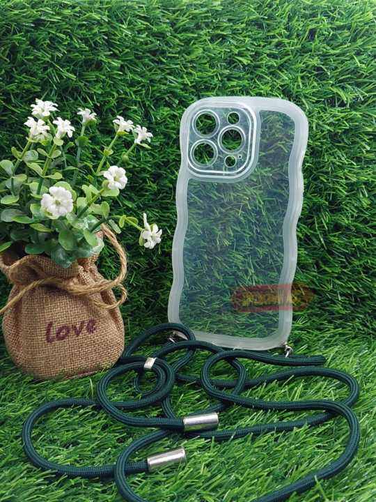 CASING GELOMBANG BENING+TALI BERWARNA ( IPHONE 13 PRO ) CASE KELUARAN