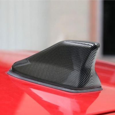 ┇❄ 16cm Universal Carbon Fiber Look Car Roof Top Mount Shark Fin Aerial Antenna Toppers Auto Radio AM FM Antenna Signal Amplifier