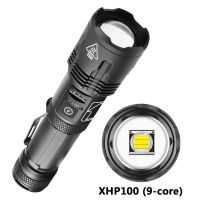 ไฟฉาย XHP100 9-Core ไฟ Led คุณภาพสูงไฟฉายขยายได้ยูเอสบีชาร์จได้18650หรือ26650 Power B โคมไฟ LED Torch Light