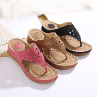 2021 Summer Shoes Women Wedge Slippers Flip Flops Fashion Ladies Summer Holiday Shoes Thick Sole Soft Woman Casual Shoes A3268