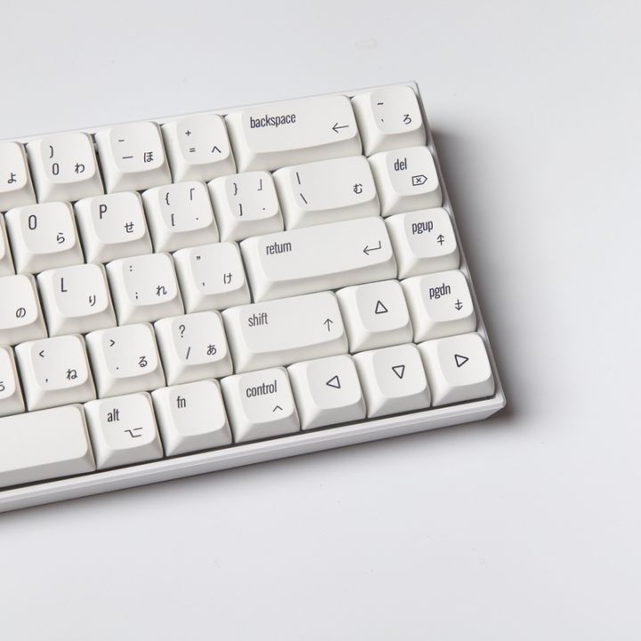 minimalist-white-keycap-xda-profile-japanese-pbt-dye-sub-คีย์บอร์ดเครื่องกล-keycap-124-คีย์