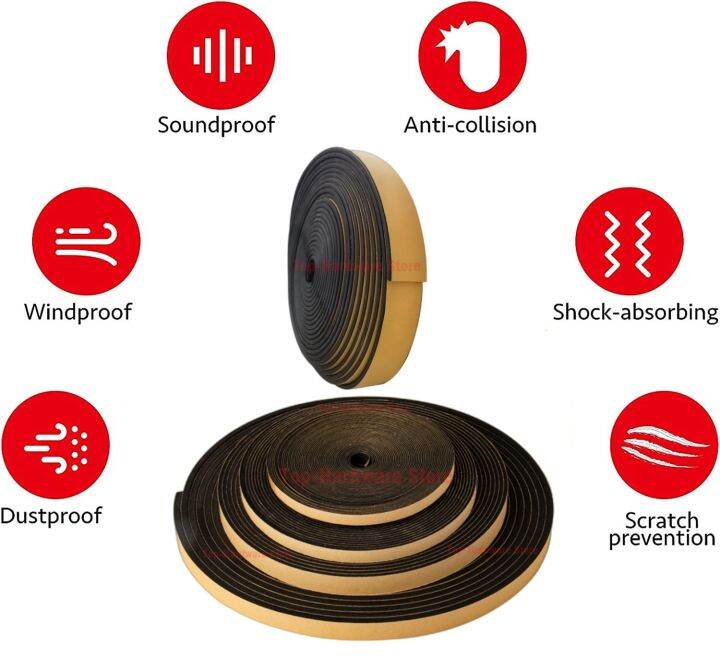 hot-k-แถบกาวแข็งแรง10เมตร-eva-ฟองน้ำยางเทปฉนวนอะคูสติกกันกระแทกสายผนึกโฟมช่องว่างปะเก็นแถบปิด