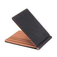 ISKYBOB Brand Men Wallet Short Skin Wallets Purses PU Leather Money Clips Metal Minimalist Credit Card Case For Cash Carteira