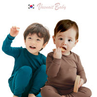 [KOREA Vaenait BABY] ชุดนอนผ้าฝ้าย สีพื้น สําหรับเด็กผู้ชาย ผู้หญิง 12 เมตร -12 ปี Set3