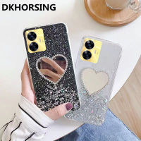 DKHORSING เคสโทรศัพท์กากเพชรแต่งหน้า2023ความรักสำหรับ Realme C55NFC C55เคสโทรศัพท์ซิลิโคนนิ่มโปร่งใสระยิบระยับสุดหรู Realme เคสหลังกันกระแทก10T 5G Realmec55 NFC