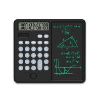 Electronic Memo Pad Calculator 12-Digits with LCD Calculators Multi-functional 6in Digital Memo Learning Drawing Board 45BA Calculators