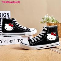 agafgadf Sanrio Hello Kitty อะนิเมะ Graffiti Sapatos de Salto Alto Kawaii Fofos Todos Jogos Ins Casual Presente Estudante Menina Menino