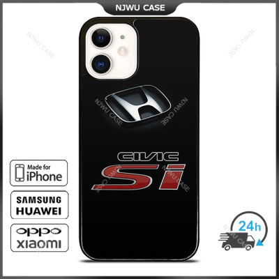 Honda Civic Si Emblem Phone Case for iPhone 14 Pro Max / iPhone 13 Pro Max / iPhone 12 Pro Max / XS Max / Samsung Galaxy Note 10 Plus / S22 Ultra / S21 Plus Anti-fall Protective Case Cover