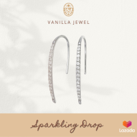 Vanilla Jewel ต่างหู เงินแท้ 925 Hangling Sparkling Drop ต่างหู สำหรับ ผิวแพ้ง่าย สำหรับคุณหรือเป็นของขวัญให้กับคนพิเศษ