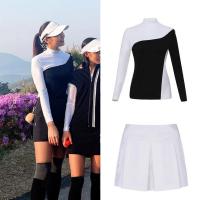 ✑ Spring and autumn new golf clothing womens golf clothes outdoor sports and leisure slim quick-drying breathable T-shirt tops