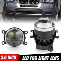 3 Inch LED Fog Lights 6000K Bi LED Projector Lens HD Glass Cars Fog Lenses Driving Light For Ford Honda Suzuki Subaru Nissan 12V Adhesives Tape