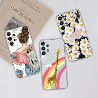 สำหรับ S Amsung G Alaxy A32 4กรัม5กรัมล้าง Soft Case สาวยีราฟโทรศัพท์ปกหลังสำหรับ SamsungA32 G Alaxy A 32ซิลิคอน C Oque F Unda กันชน