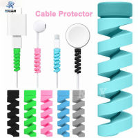 สายแบบเกลียวสายไฟ Protector ซิลิโคน Anti Breakage สายข้อมูลป้องกันฤดูใบไม้ผลิ Winder USB ชาร์จที่เก็บหูฟัง Rixaun