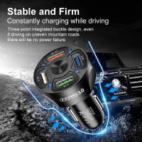 Car USB Charger Quick Charge 3.0 4.0 Universal 18W Fast Charging in car 4 Port mobile phone charger for samsung s10 iphone 11 7 Car Chargers