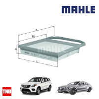 MAHLE กรองอากาศ BENZ W205 W212 W213 C218 W166 เครื่อง M276 รุ่นใหญ่ LX 2841-7 2760940504