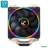 ซีพียูคูลเลอร์ Tsunami Super Storm RGB 130W CPU COOLER TSS-2000 ( 4 HEAT PIPES + 12 CM NEON FAN) (P.W.M Function)(Intel/AMD Compatible) รับประกันสินค้า 1 ปี