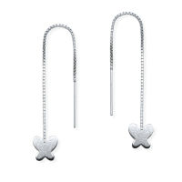 100% PURE 925 SILVER CHAIN EARRING ECD-13. PERFECT FOR DAILY WEAR AND GORGEOUS FOR SPECIAL EVENT.