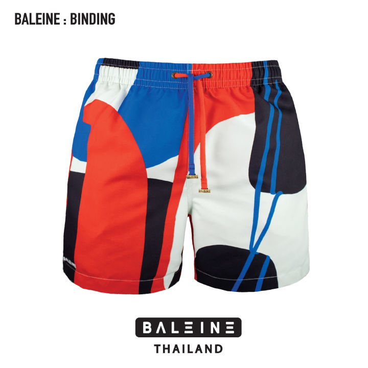 กางเกงว่ายน้ำ-กางเกงขาสั้นชาย-swimwear-beach-surf-trunks-baleine-binding