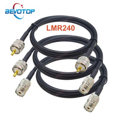 LMR240 Cable PL259 UHF Male Plug to SO239 UHF Female Jack LMR-240 50-4 Low Loss 50 ohm RF Coaxial Pigtail Jumper Extension Cord
