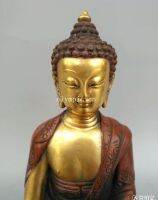 8 bronze gild GOLD colored sakyamuni Tathagata รูปปั้นพระพุทธเจ้า20cm