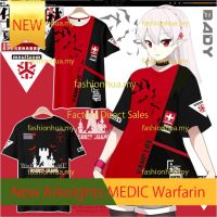 2023 New2023ใหม่อะนิเมะ Arknights Medicwarfarin T เสื้อแฟชั่นญี่ปุ่นผู้ชายหลวมผู้หญิงสบายๆ3D พิมพ์แขนสั้น T Unisex Casual Top คอสเพลย์