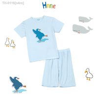 ●❈ n4rn Conjunto de pijamas com desenhos finos infantis meninos meninas camiseta shorts roupas dormir macias unissex novo verão 2022