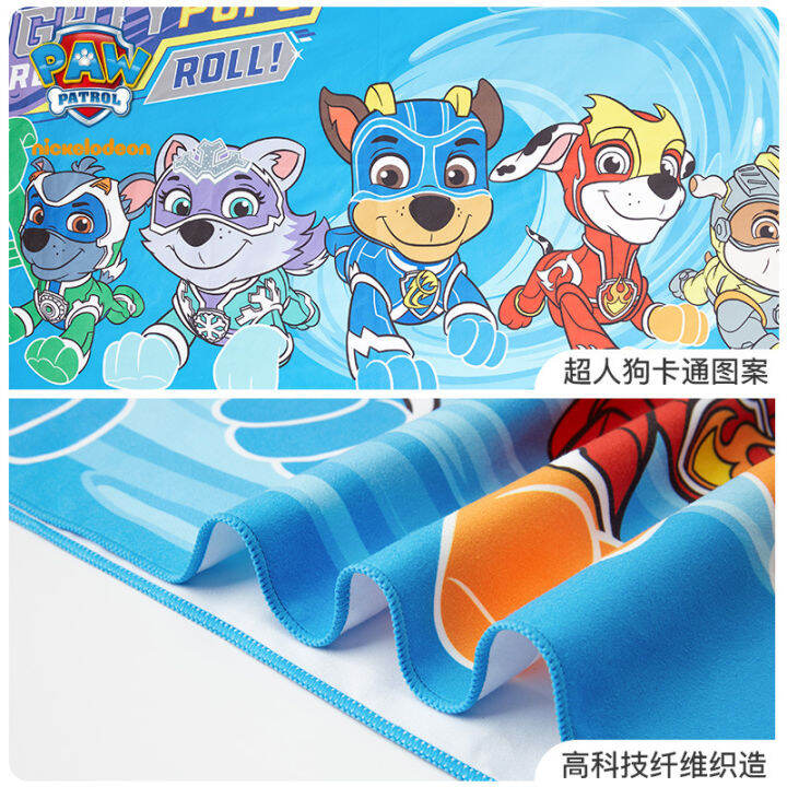 เด็กอาบน้ำและชายหาดผ้าขนหนูผ้าฝ้ายนุ่ม-23-x-47-paw-patrol-chase-skye