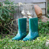 berry&amp;bird Gardening Rain Boots Mid-High Tube Mens and Womens Thickened Outdoor Rain Shoes Non-Slip Rubber UK BB Tools