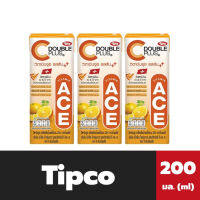 แพ็ค 3 กล่อง ทิปโก้ วิตามินจูซ 200 มล. รสส้ม Tipco C Double Plus Vitamin Juice (7932)