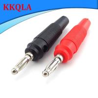 QKKQLA 5pcs Red and Black 4mm Solderless Side Stackable Banana Plug Connectors For Musical Speaker Video Audio DIY Connector