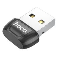 Hoco ตัวรับสัญญาณบลูทูธ5.0 USB สีดำสำหรับคอมพิวเตอร์คีย์บอร์ดเมาส์ไร้สายเครื่องอะแดปเตอร์5.0บลูทูธสำหรับเกมแพดลำโพงวิทยุ