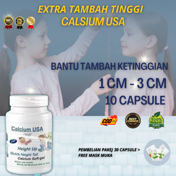 Calsium Supplement USA Height Up Ubat Tinggi Badan Lelaki Dan Perempuan ...