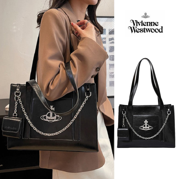 new แท้ วิเวียน กระเป๋า Vivienne Westwood bag tote bags พังค์ กระเป๋า ...