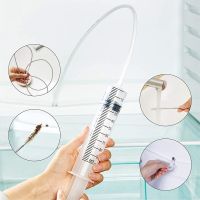 Refrigerator Drain Hole Clean Brush Sewer Dredge Tool Hose Suction Syringe Fridge HoleCleaning Set Fridge Cleaner Stick for Pip