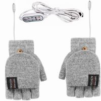 USB Electric Heated Gloves Double-Sided Heating Gloves Rechargeable Waterproof Adjustable Temperature