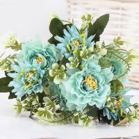 【YF】卍  1 Bouquet Artificial Flowers Silk Fake flores Wedding Garden DecorationTH