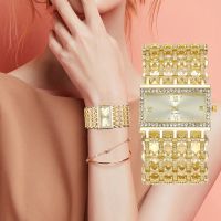 Luxury Fashion Women Watches Shining Dial Design Qualities Ladies Quartz Wristwatches Diamond Square Female Alloy bracelet Clock