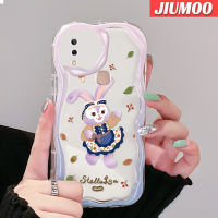 เคส JIUMOO สำหรับ VIVO Y85 V9 V9เยาวชน V9โปร Y85A Z1i Z3x การ์ตูนกระต่ายสีม่วงสีสันสดใสน่ารักเนื้อครีมนุ่มเคสมือถือโปร่งใสลายกล้องถ่ายรูปสร้างสรรค์ฝาครอบป้องกันซิลิโคน