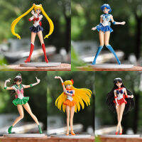 18ซม.ภาพอนิเมะ (Sailor Moon) ของเล่นเด็กตุ๊กตาขยับแขนขาได้ชุดอุปกรณ์ต่อพ่วง2มิติตกแต่งรถตุ๊กตาคอสเพลย์ของขวัญ