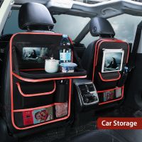 hotx 【cw】 Car Backseat Organizer with Tablet Holder Storage Table Tray Back Protectors