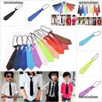 Clearance sale 1X Boy Tie Kids Baby School Boy Wedding Necktie Neck Tie Elastic Solid 11 Colours