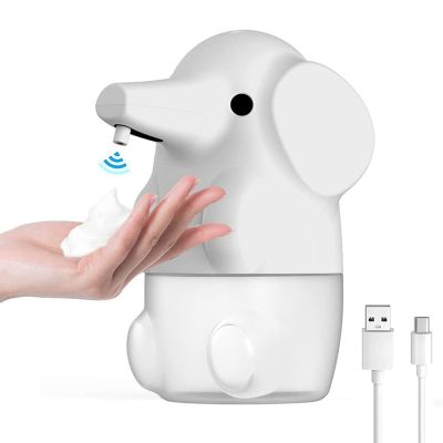 Automatic Soap Dispenser, Kids Foaming Soap Dispenser Touchless Rechargeable, Cute Animal Touchless Dispenser