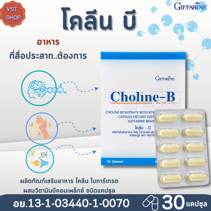 โคลีน บี กิฟฟารีน| Choline B Giffarine |ผลิตภัณฑ์เสริมอาหาร โคลีน ไบทา ...