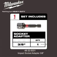 Milwaukee Impact Socket Adapter 3/8 (3หุน)