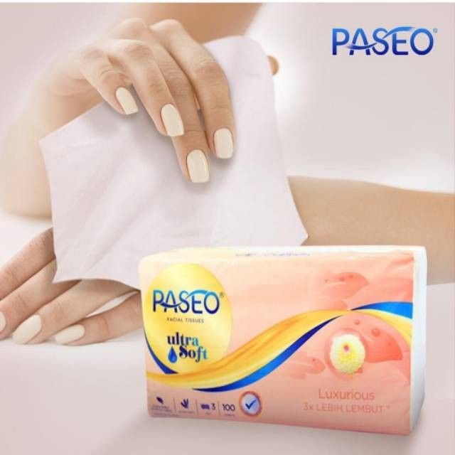 Tissue Paseo Ultra soft 100 sheets 3 ply | Lazada Indonesia