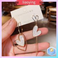 LIAOYING 3 pairs โลหะผสมอัลลอยด์ ต่างหูรูปหัวใจ อสมมาตรไม่สมดุล วันวาเลนไทน์ ต่างหูแบบห้อย แฟชั่นสำหรับผู้หญิง ของขวัญคริสต์มาสวันเกิด ต่างหูห้อยหัวใจ สาวๆ