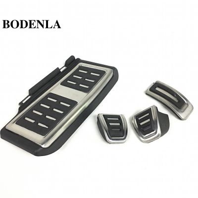 BODENLA Stainless Steel Manual Transmission MT Car Gas Brake Footrest Pedal For VW Golf 7 MK7 LHD