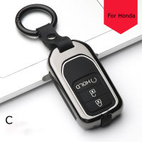 【Big Sale】สำหรับฮอนด้าเอชอาร์วีJazzCRVBRV 2014-2021 Keyless กุญแจรถยนต์รีโมท2ปุ่มโลหะผสมสังกะสี + ซิลิโคนป้องกันเคสศัพท์