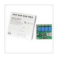 White Module Plastic Module with Case 85-250V on Off Controller 4CH 2.4G WiFi Remote for Alexa Google Home